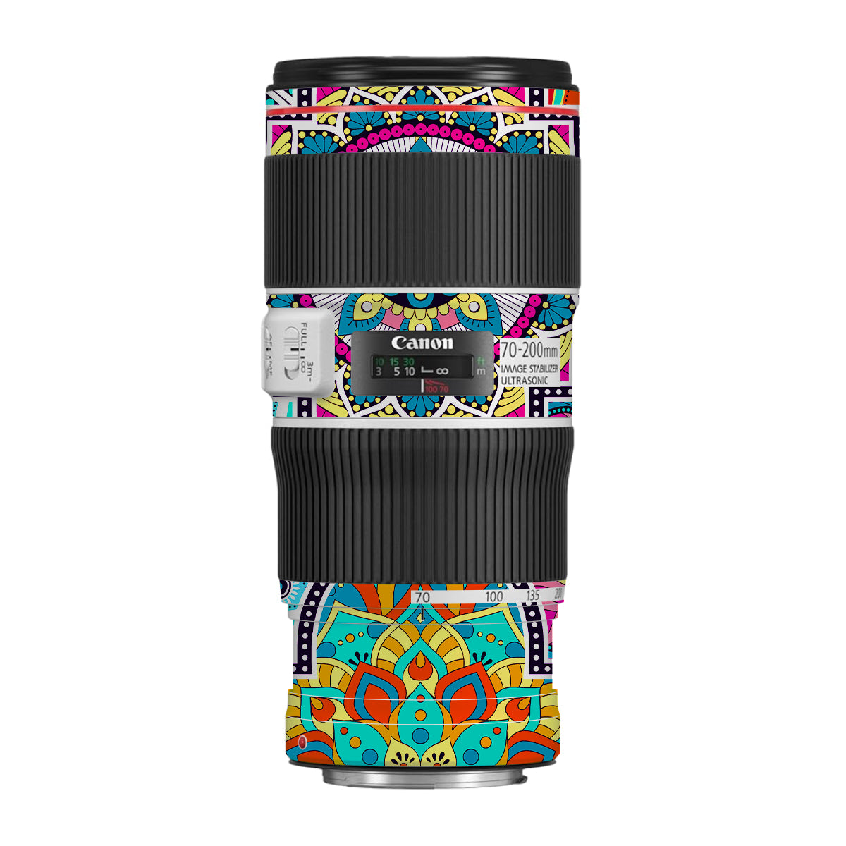 Boho Mandala Tile Pattern Canon EF 70-200 F/4L IS II USM Camera Lens Skin