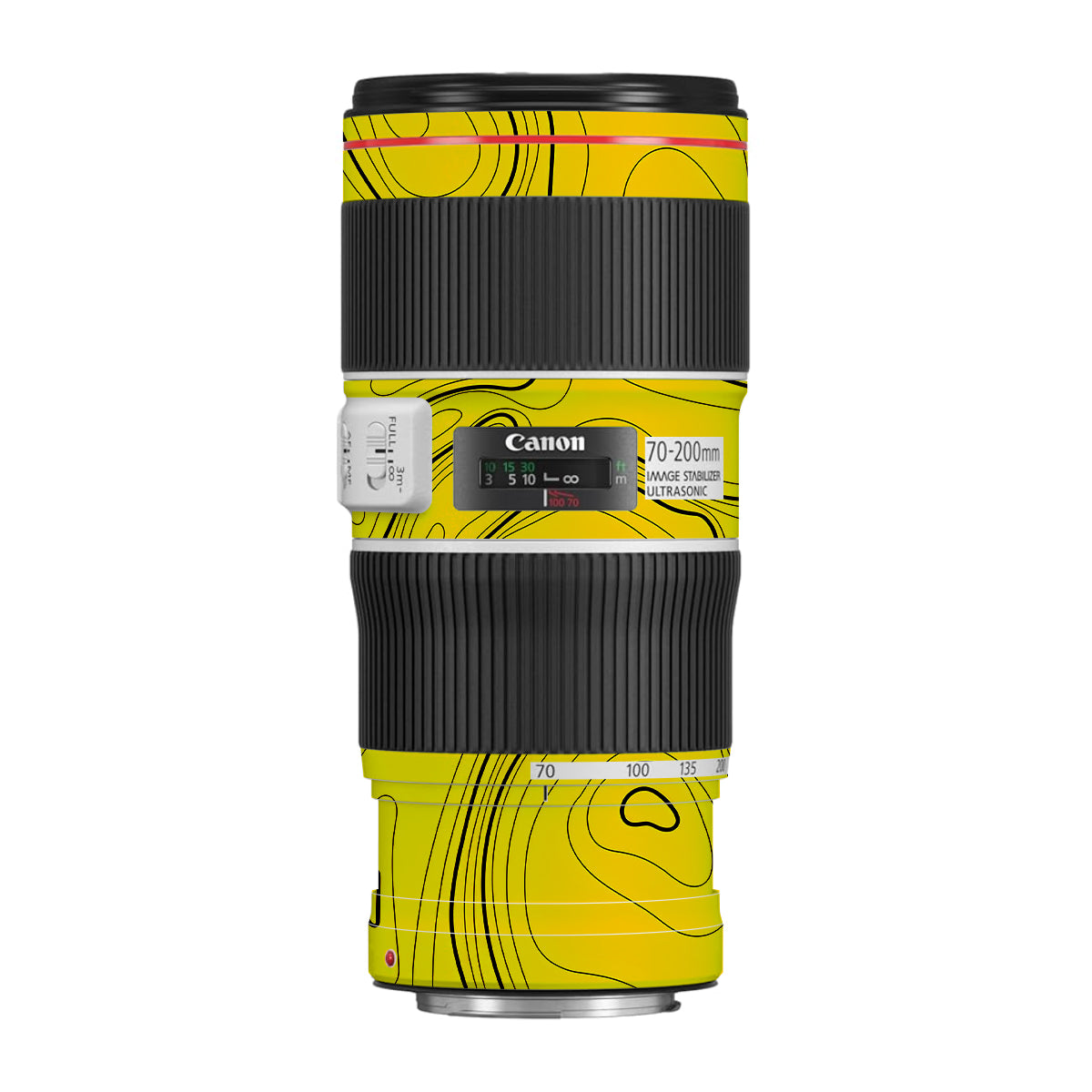 Topographic Map Pattern Canon EF 70-200 F/4L IS II USM Camera Lens Skin
