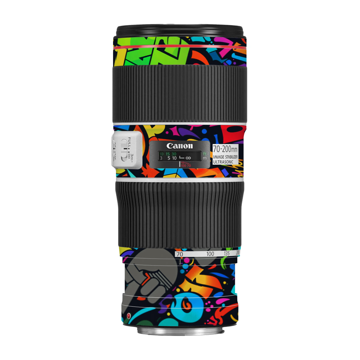 Colorful Urban Street Art Lettering Canon EF 70-200 F/4L IS II USM Camera Lens Skin