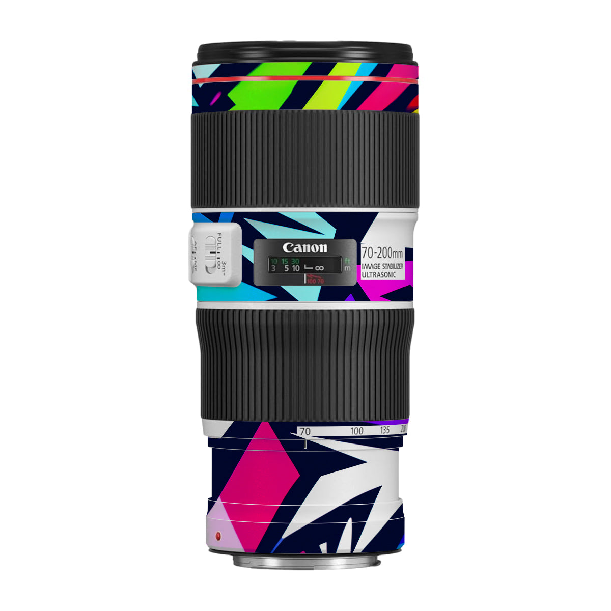 Bold Geometric Pop Canon EF 70-200 F/4L IS II USM Camera Lens Skin