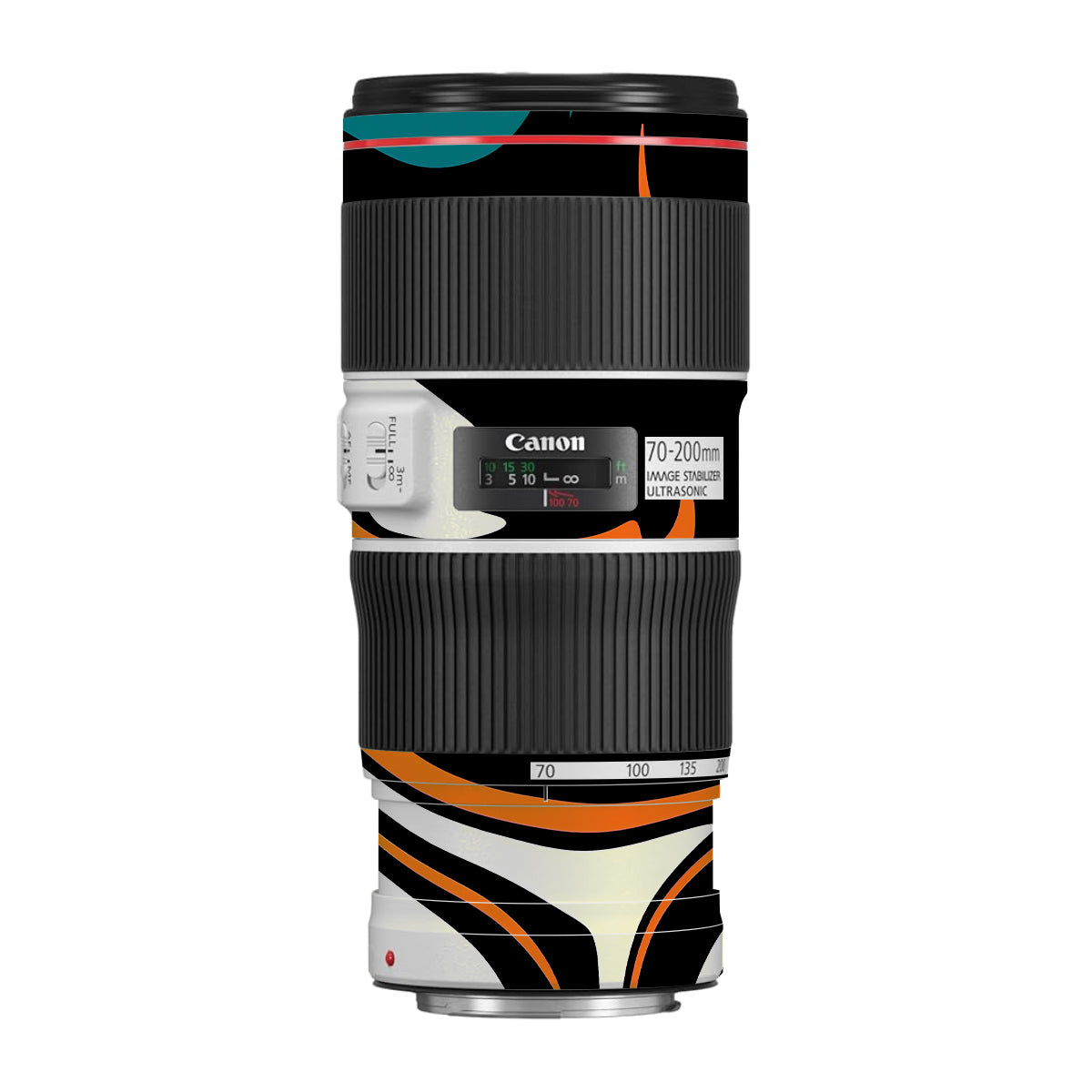 Mid-Century Abstract Swirl Canon EF 70-200 F/4L IS II USM Camera Lens Skin