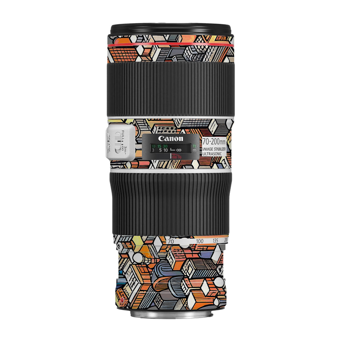 Isometric Cityscape Canon EF 70-200 F/4L IS II USM Camera Lens Skin