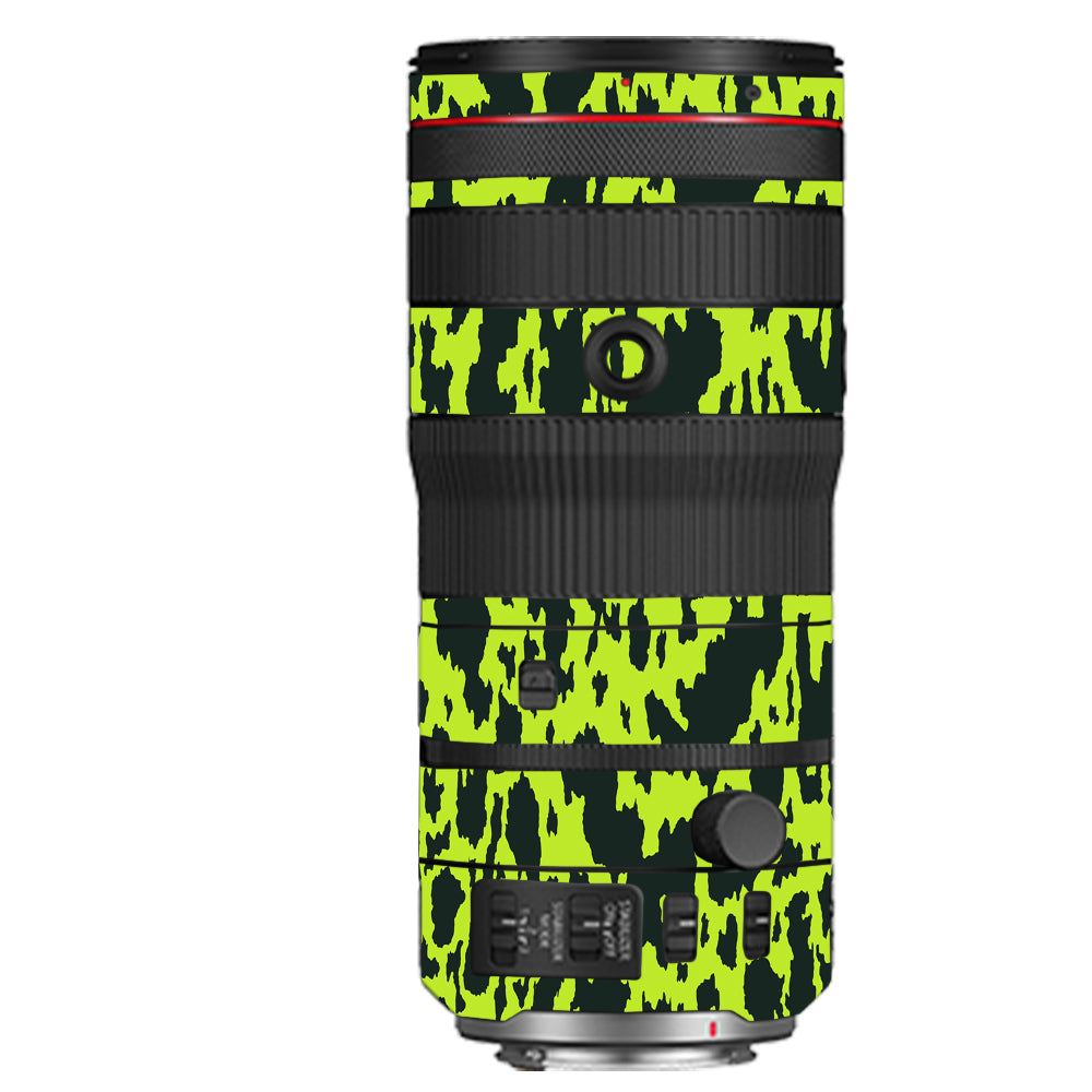 Neon Green Splatter Canon RF 70–200mm f/2.8 L IS USM Camera Lens Skin