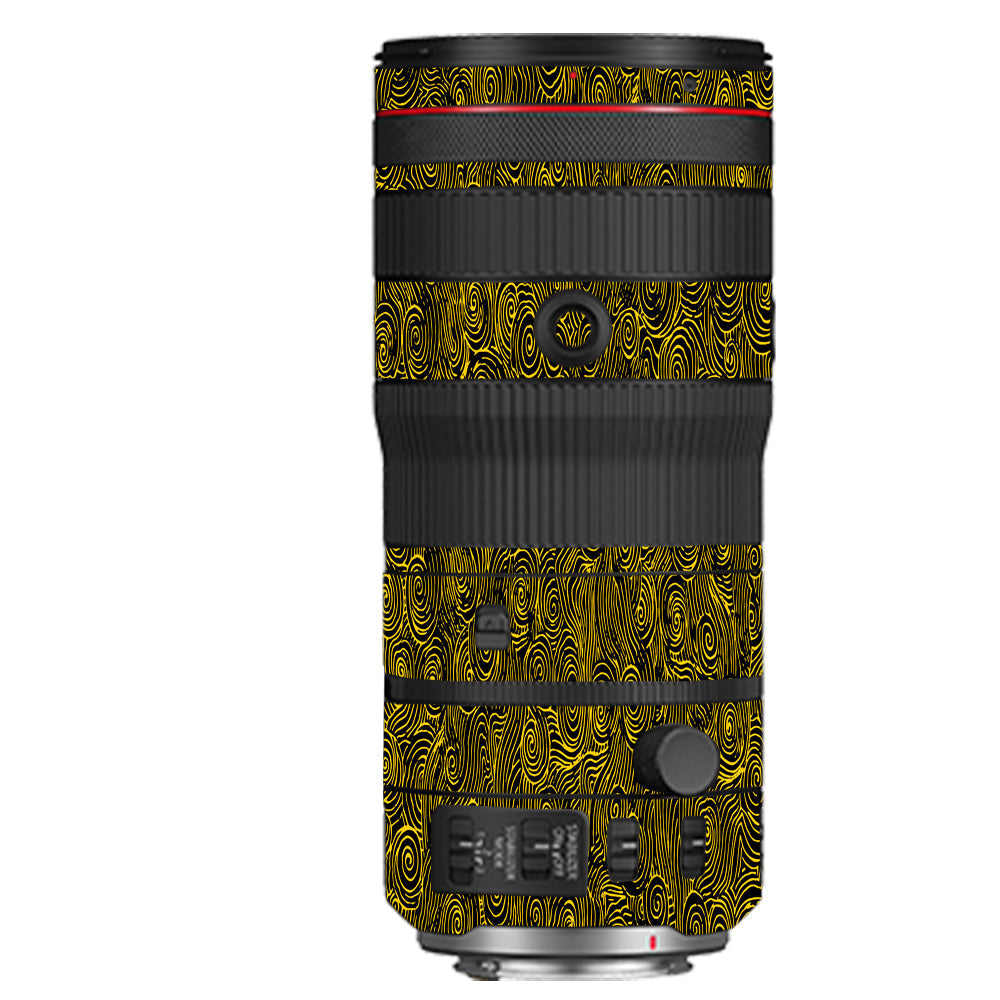Yellow Spirals Canon RF 70–200mm f/2.8 L IS USM Camera Lens Skin