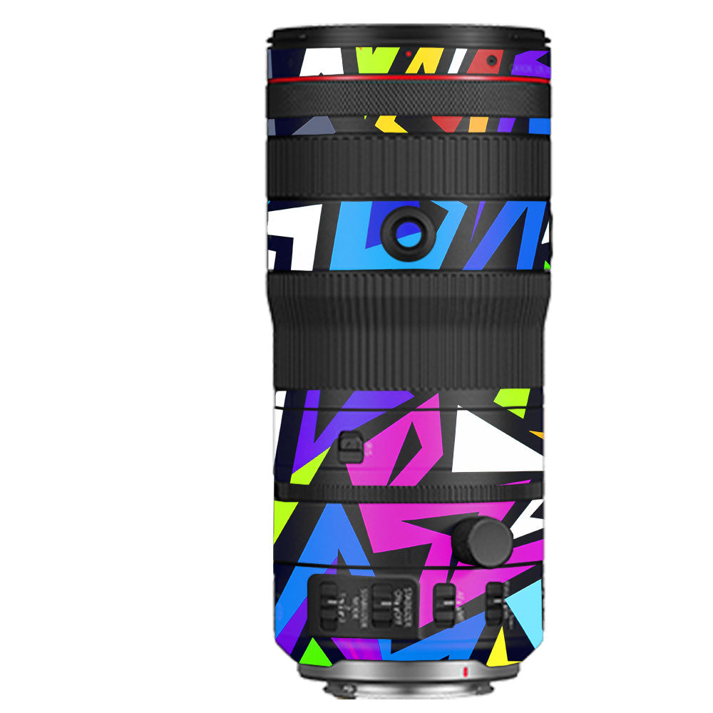 Bold Geometric Pop Canon RF 70–200mm f/2.8 L IS USM Camera Lens Skin