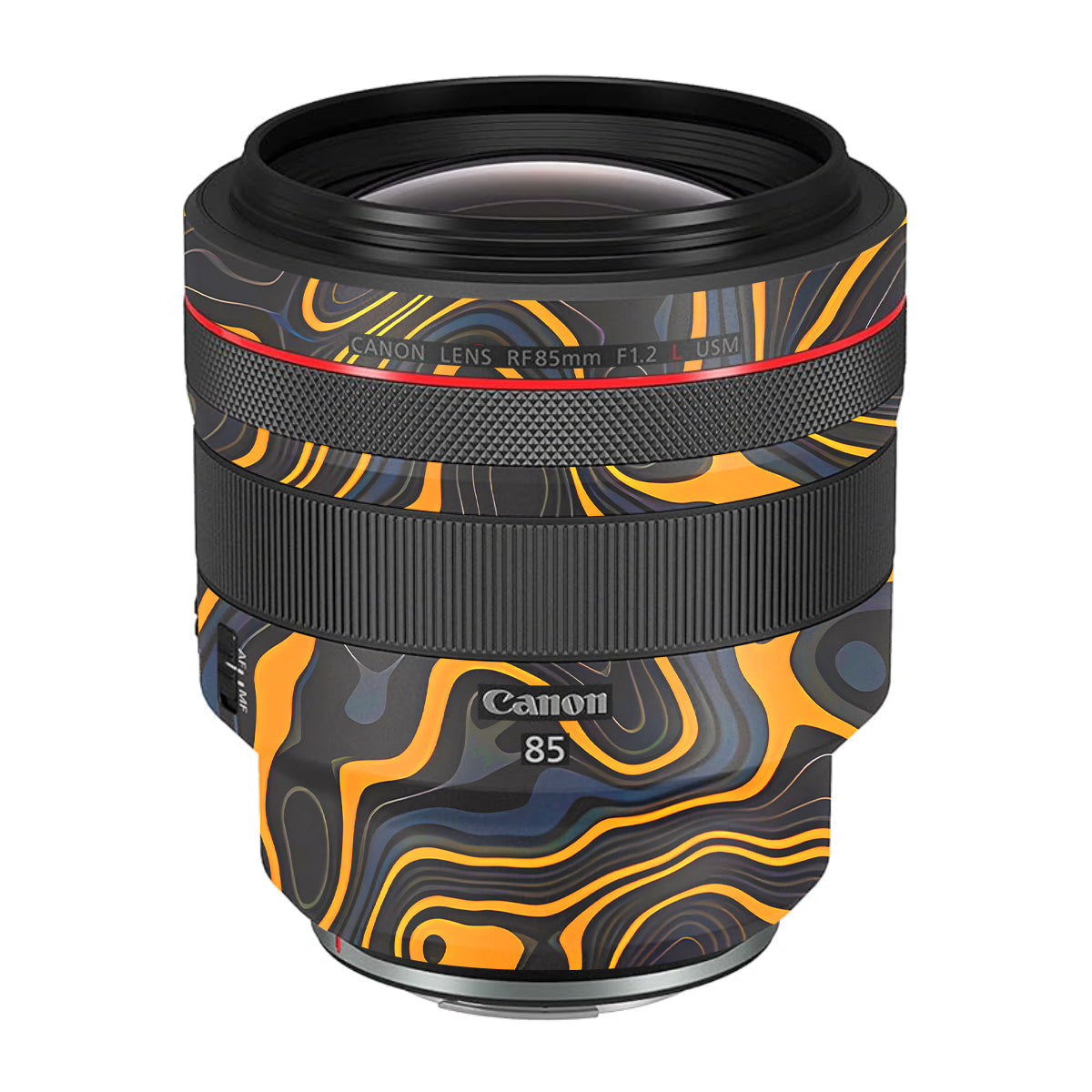 Amber Topographic Waves Canon RF 85mm F/1.2L USM Camera Lens Skin