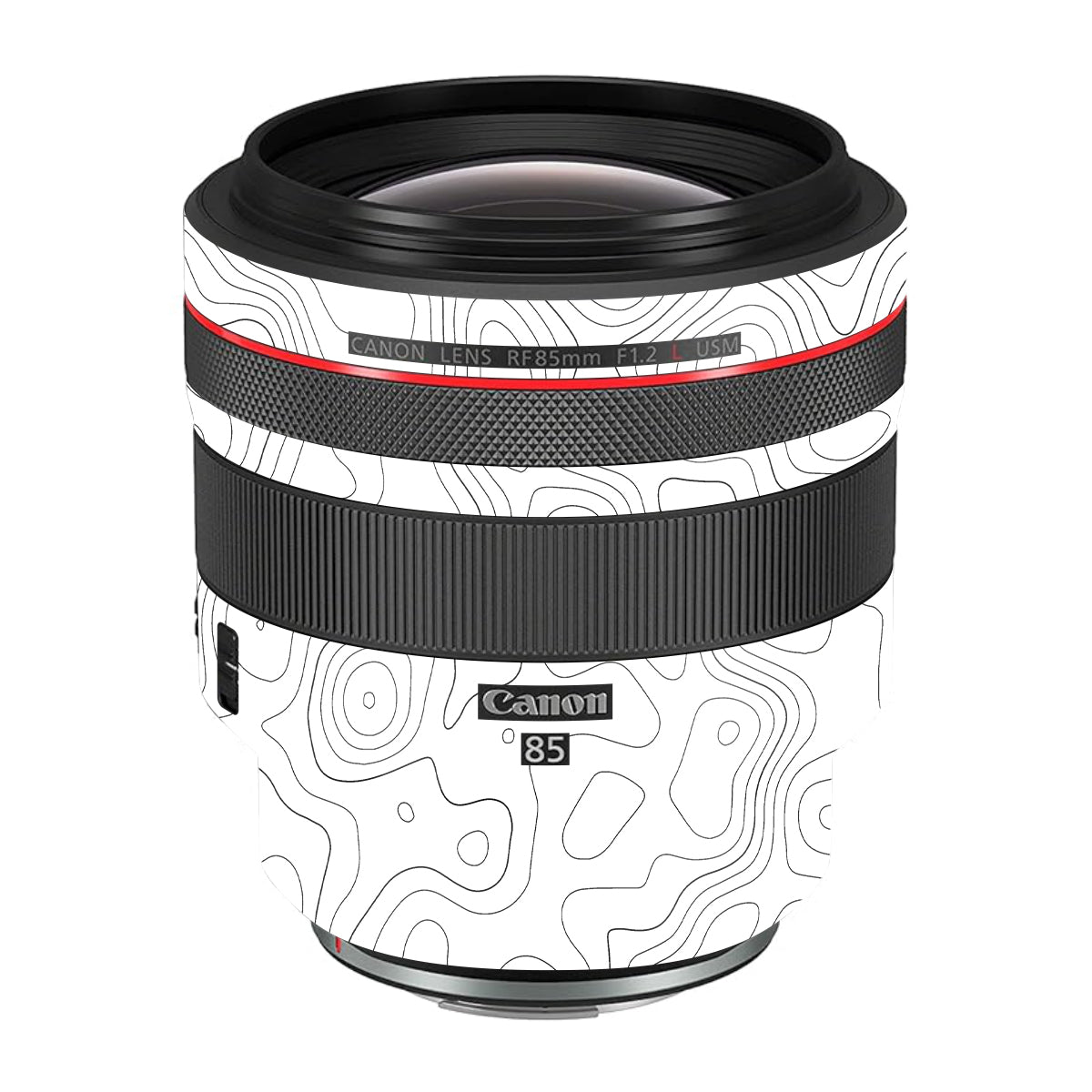White Contour Design Canon RF 85mm F/1.2L USM Camera Lens Skin
