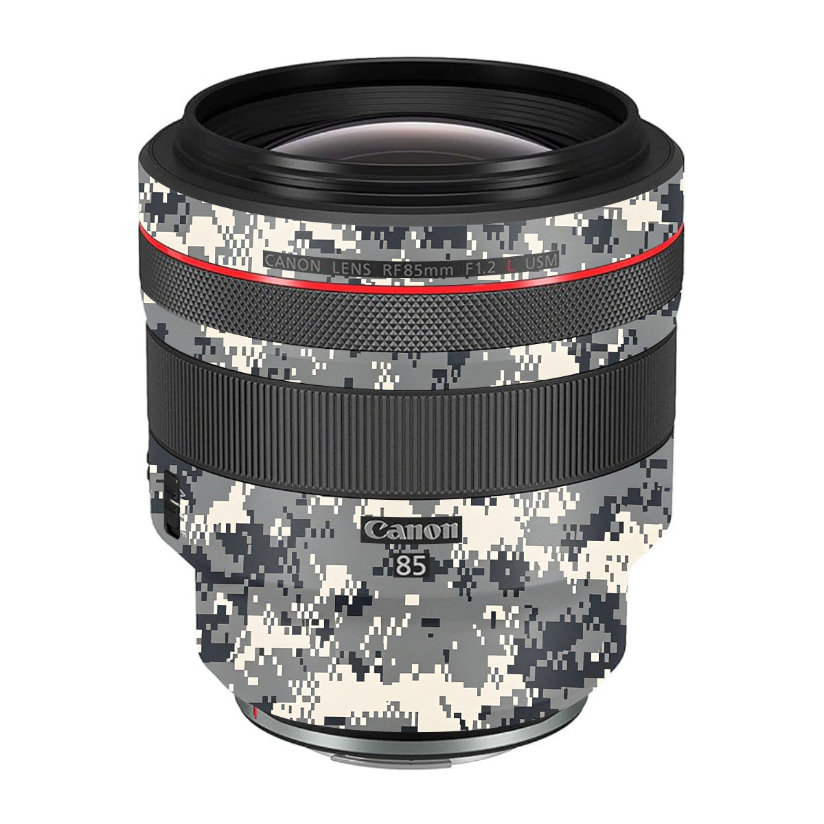 Grey Black Pixel Canon RF 85mm F/1.2L USM Camera Lens Skin
