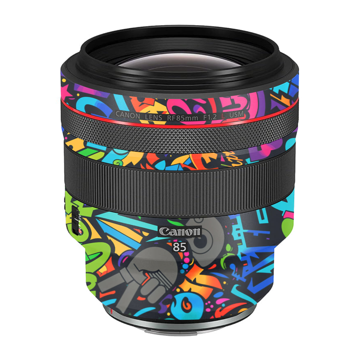 Colorful Urban Street Art Lettering Canon RF 85mm F/1.2L USM Camera Lens Skin