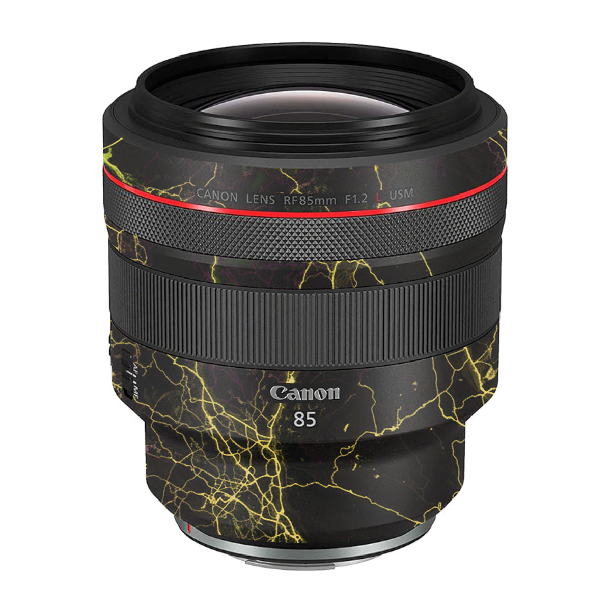 Electric Gold Veins Canon RF 85mm F/1.2L USM Camera Lens Skin
