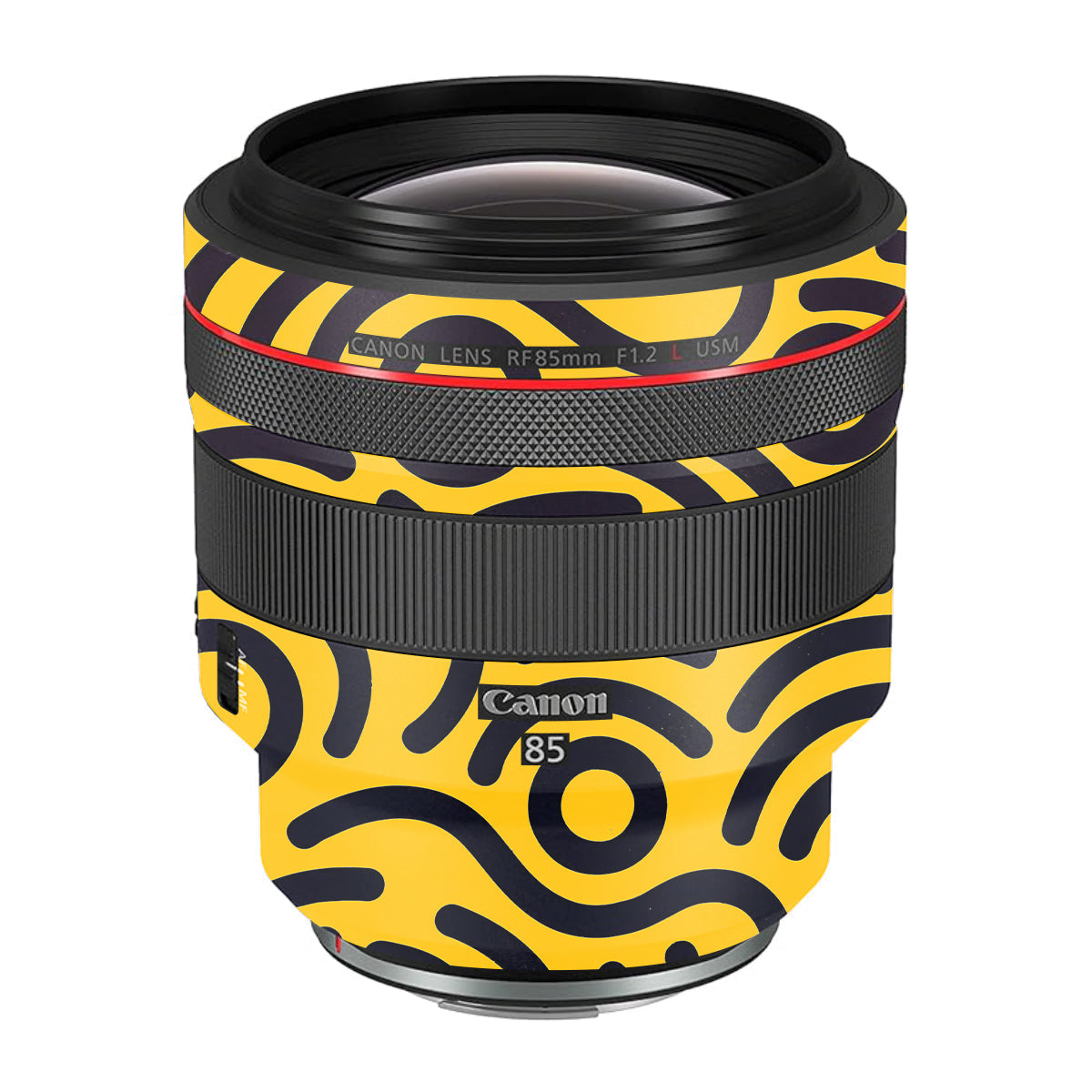 Minimal Yellow Wave Canon RF 85mm F/1.2L USM Camera Lens Skin
