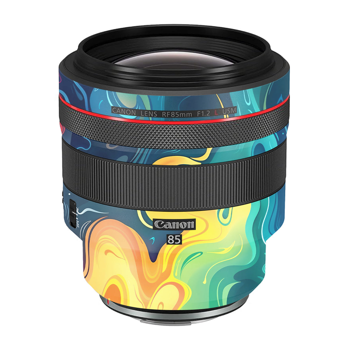 Rainbow Liquid Fusion Canon RF 85mm F/1.2L USM Camera Lens Skin