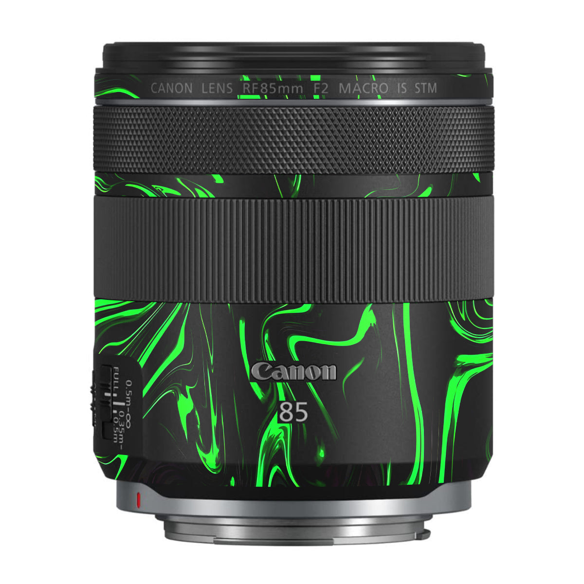 Green Liquid Pattern Canon RF 85mm F/2 Macro IS STM Camera Lens Skin