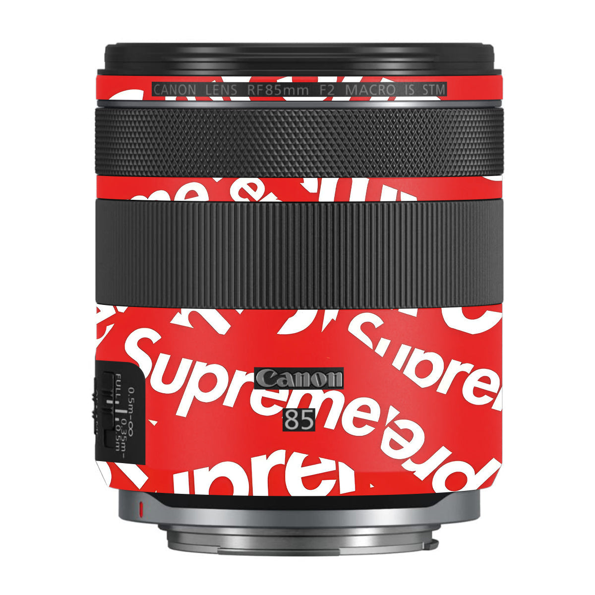 Supreme Red Canon RF 85mm F/2 Macro IS STM Camera Lens Skin