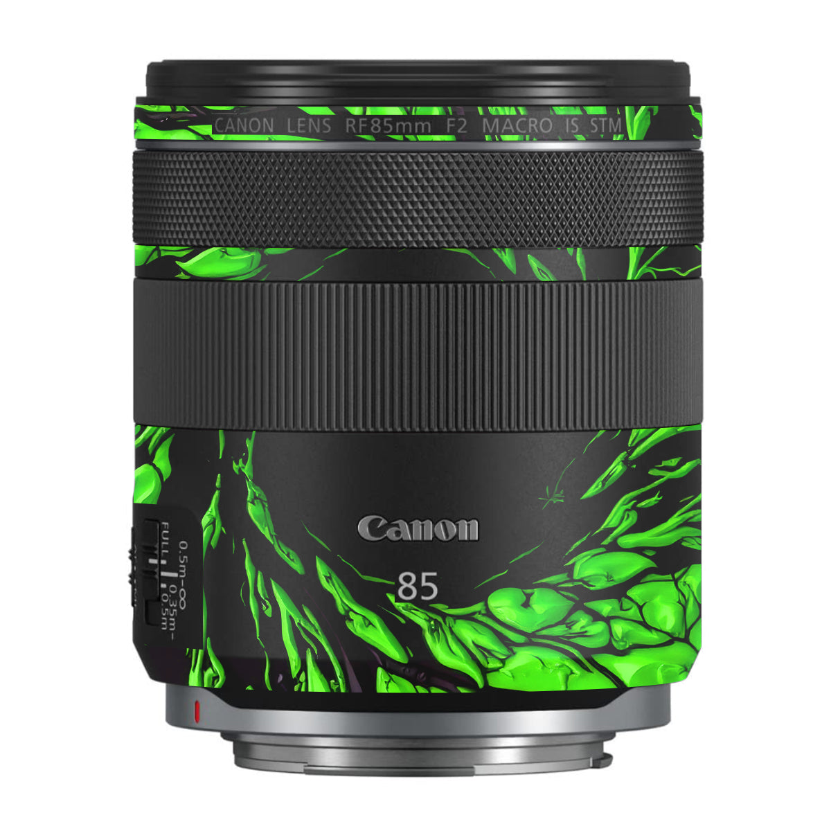 Venom Green Canon RF 85mm F/2 Macro IS STM Camera Lens Skin