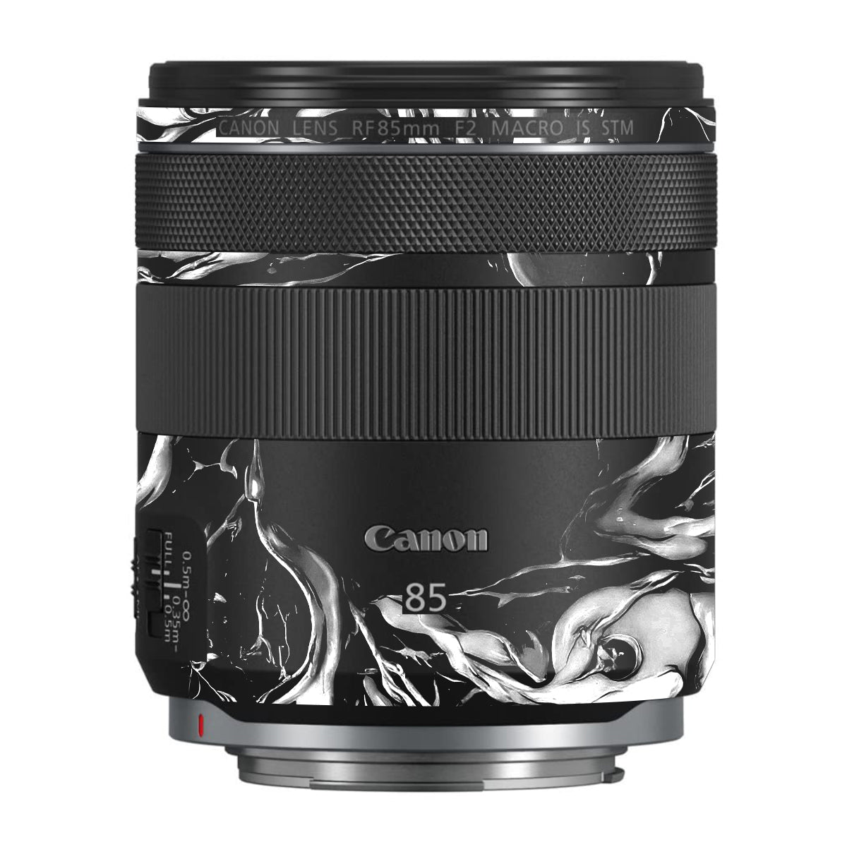 Venom Black Canon RF 85mm F/2 Macro IS STM Camera Lens Skin