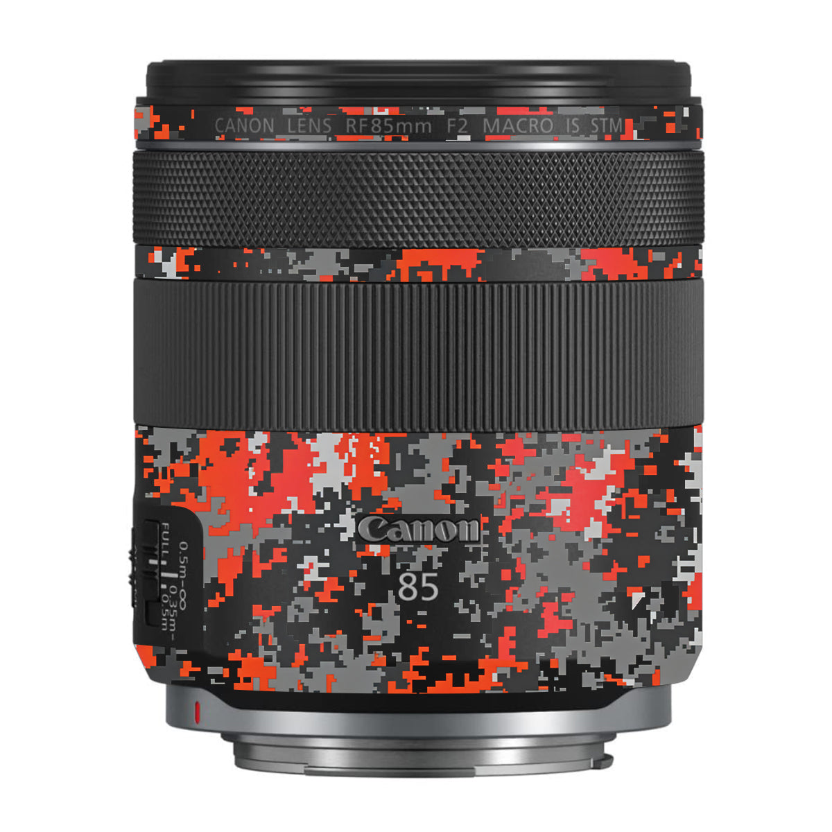 Inferno Pixel Canon RF 85mm F/2 Macro IS STM Camera Lens Skin