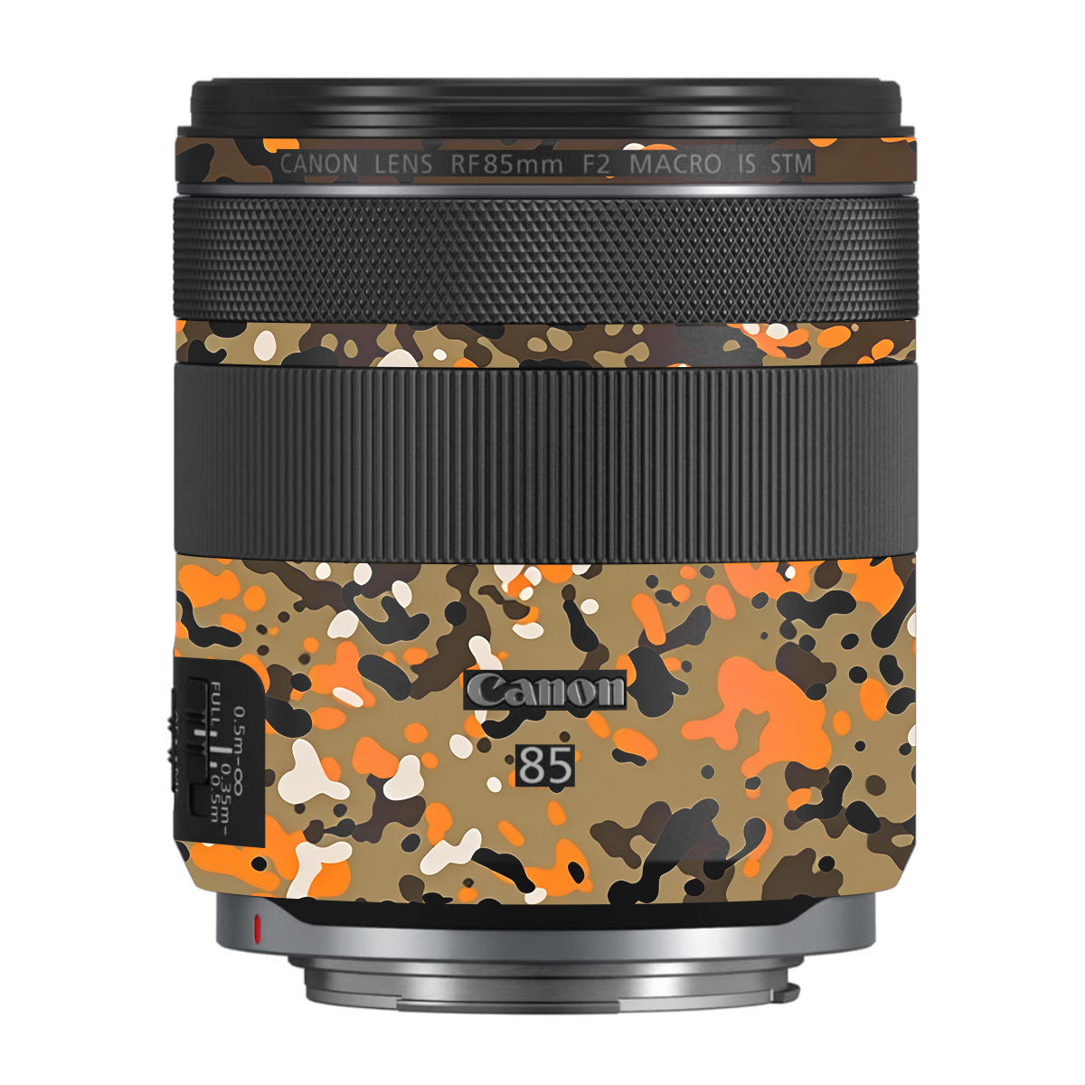 Orange Brown Spot Canon RF 85mm F/2 Macro IS STM Camera Lens Skin