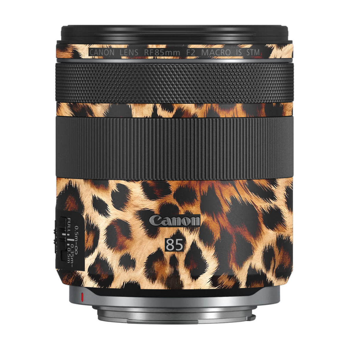 Classic Leopard Spots Canon RF 85mm F/2 Macro IS STM Camera Lens Skin