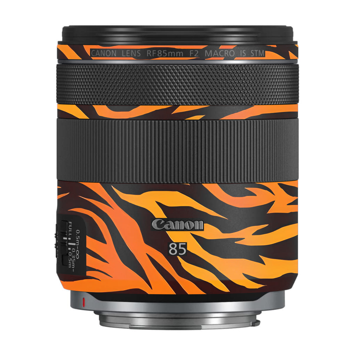 Wild Tiger Stripes Canon RF 85mm F/2 Macro IS STM Camera Lens Skin