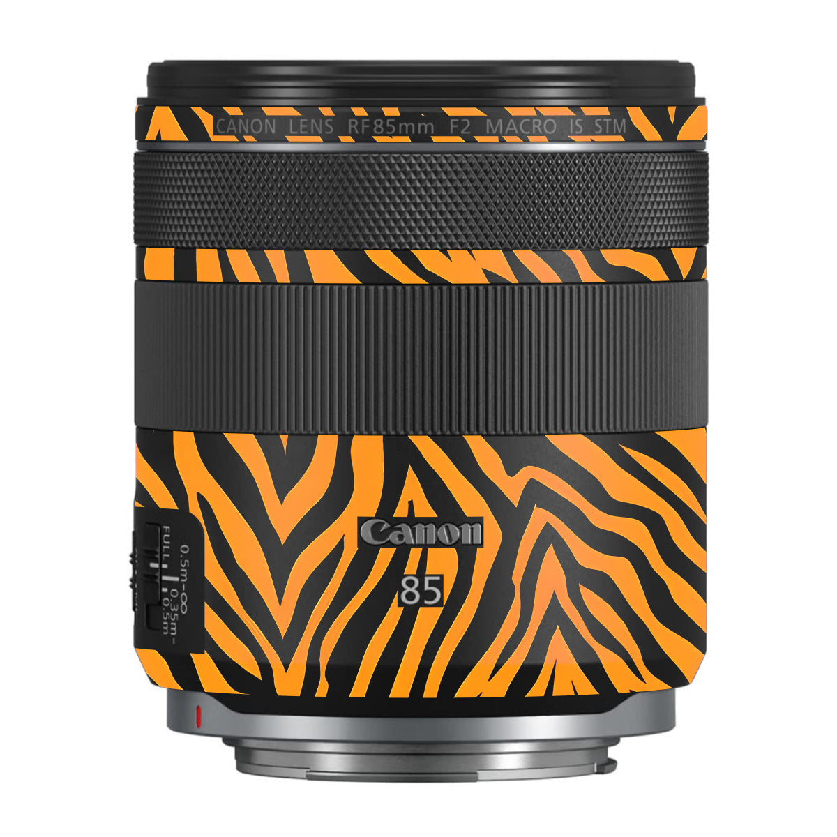 Zebra Gold Pattern Canon RF 85mm F/2 Macro IS STM Camera Lens Skin