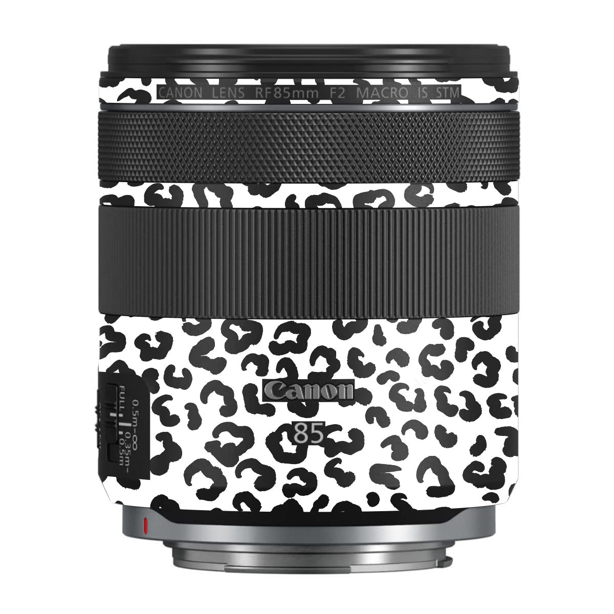 White Leopard Canon RF 85mm F/2 Macro IS STM Camera Lens Skin