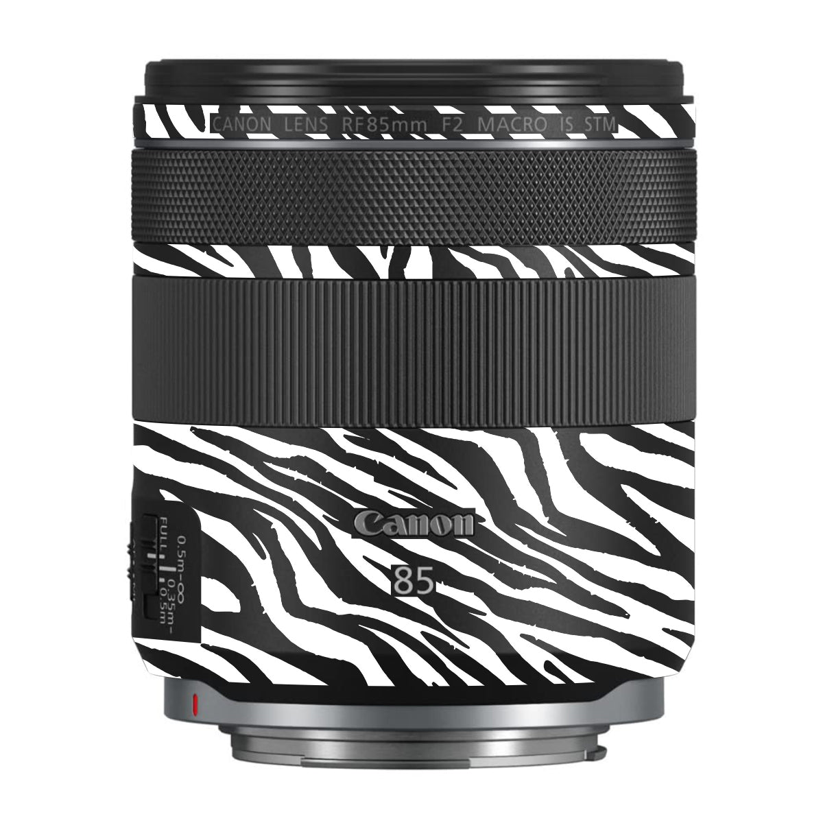 Classic Zebra Stripes Canon RF 85mm F/2 Macro IS STM Camera Lens Skin
