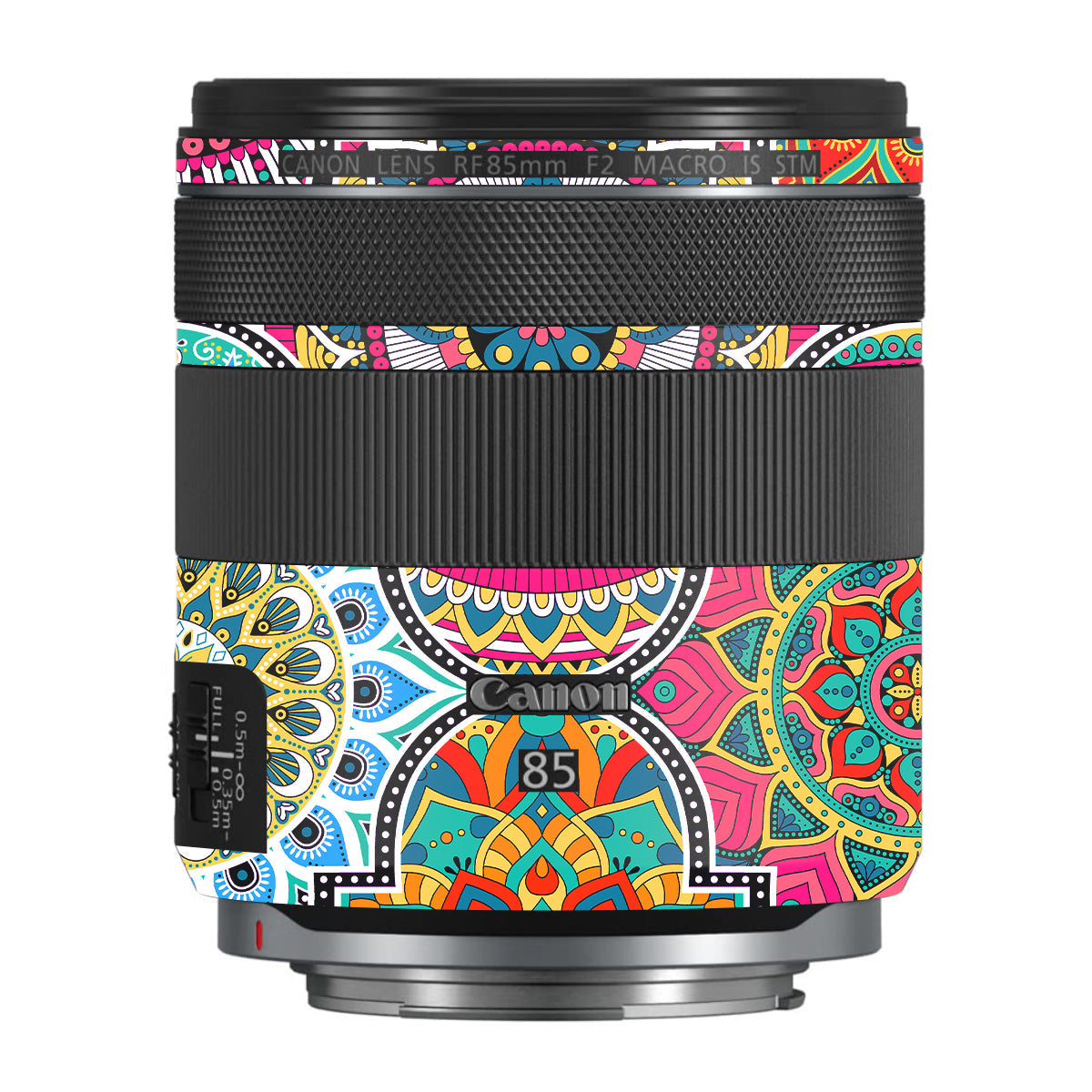 Boho Mandala Tile Pattern Canon RF 85mm F/2 Macro IS STM Camera Lens Skin