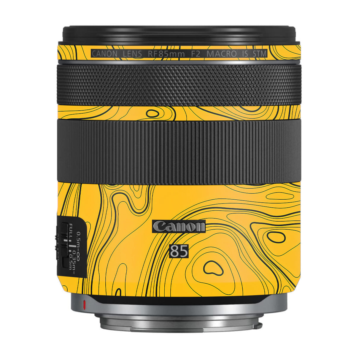Topographic Map Pattern Canon RF 85mm F/2 Macro IS STM Camera Lens Skin