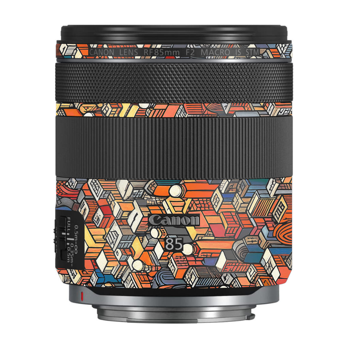 Isometric Cityscape Canon RF 85mm F/2 Macro IS STM Camera Lens Skin