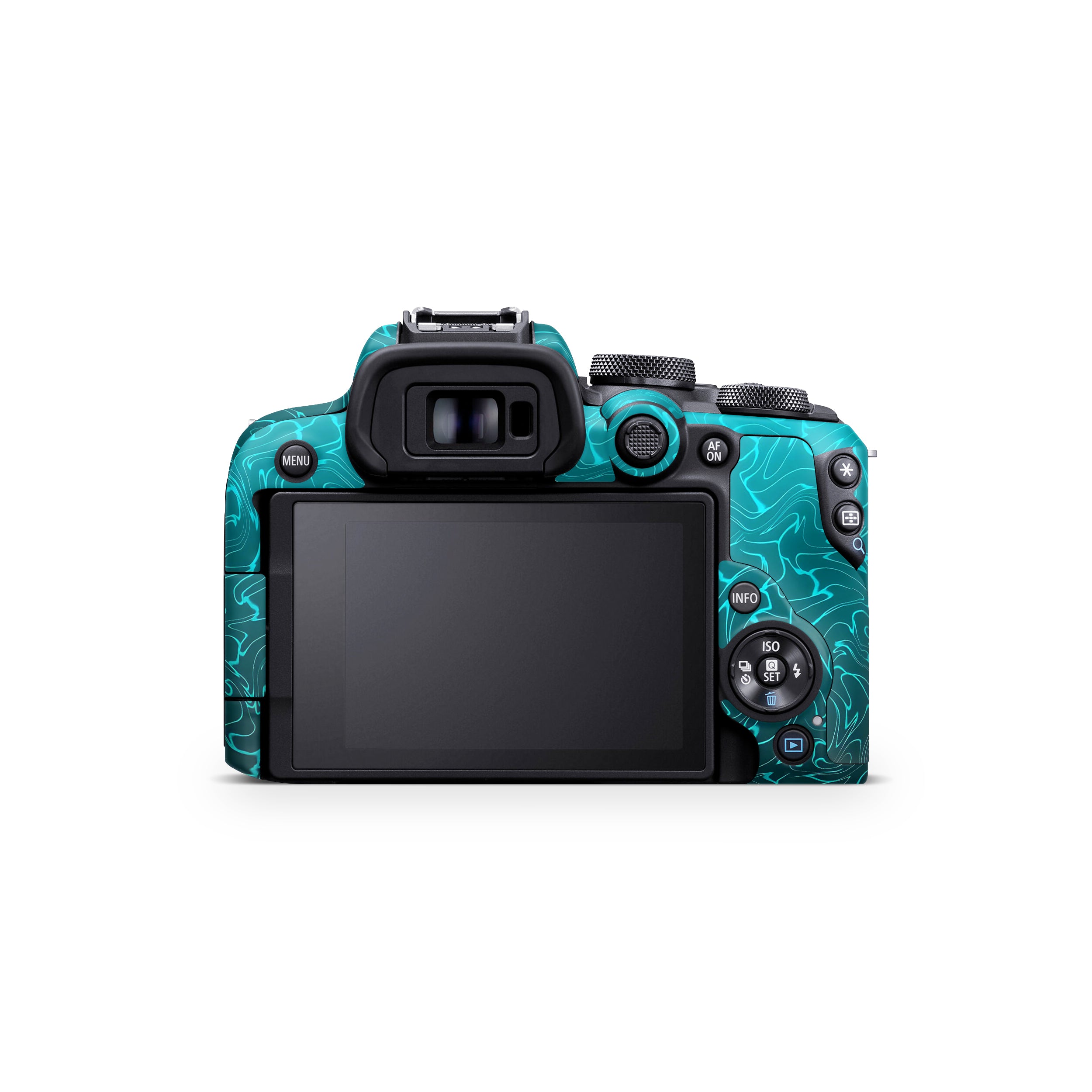 Cyan Blue to Black Gradient Canon EOS R10 Camera Skin