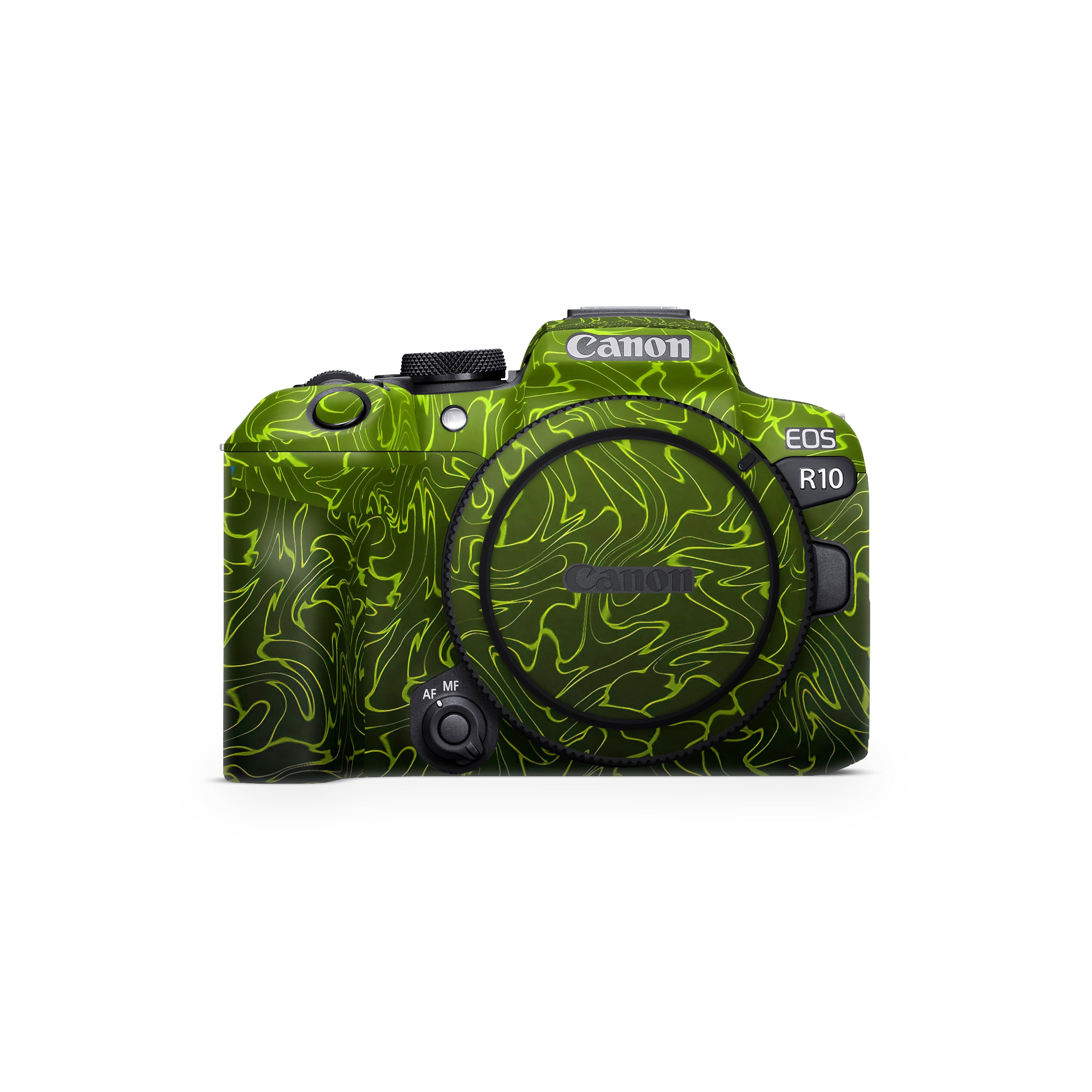 Lime Yellow to Black Gradient Canon EOS R10 Camera Skin