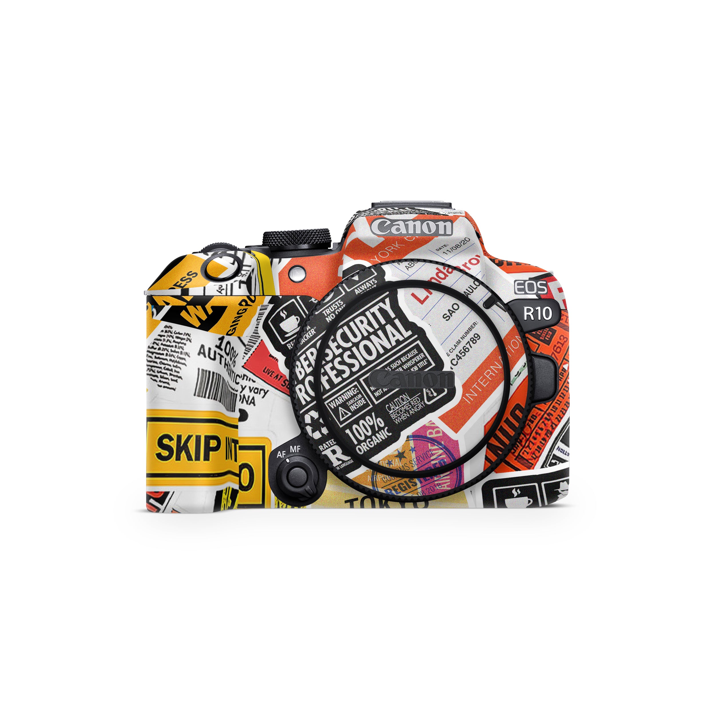 Tech Aesthetic Sticker Collage Canon EOS R10 Camera Skin