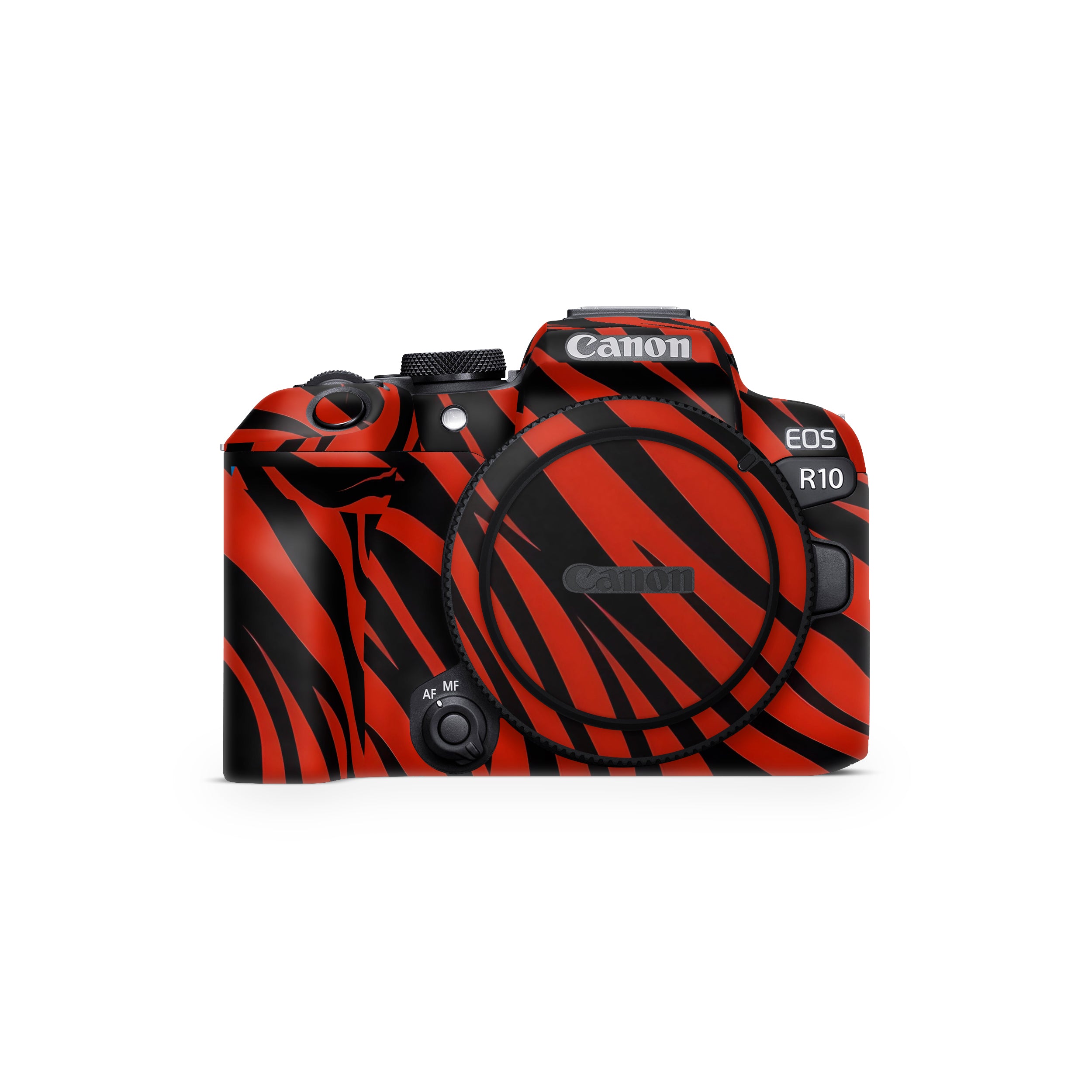 Red and Black Stripes Canon EOS R10 Camera Skin