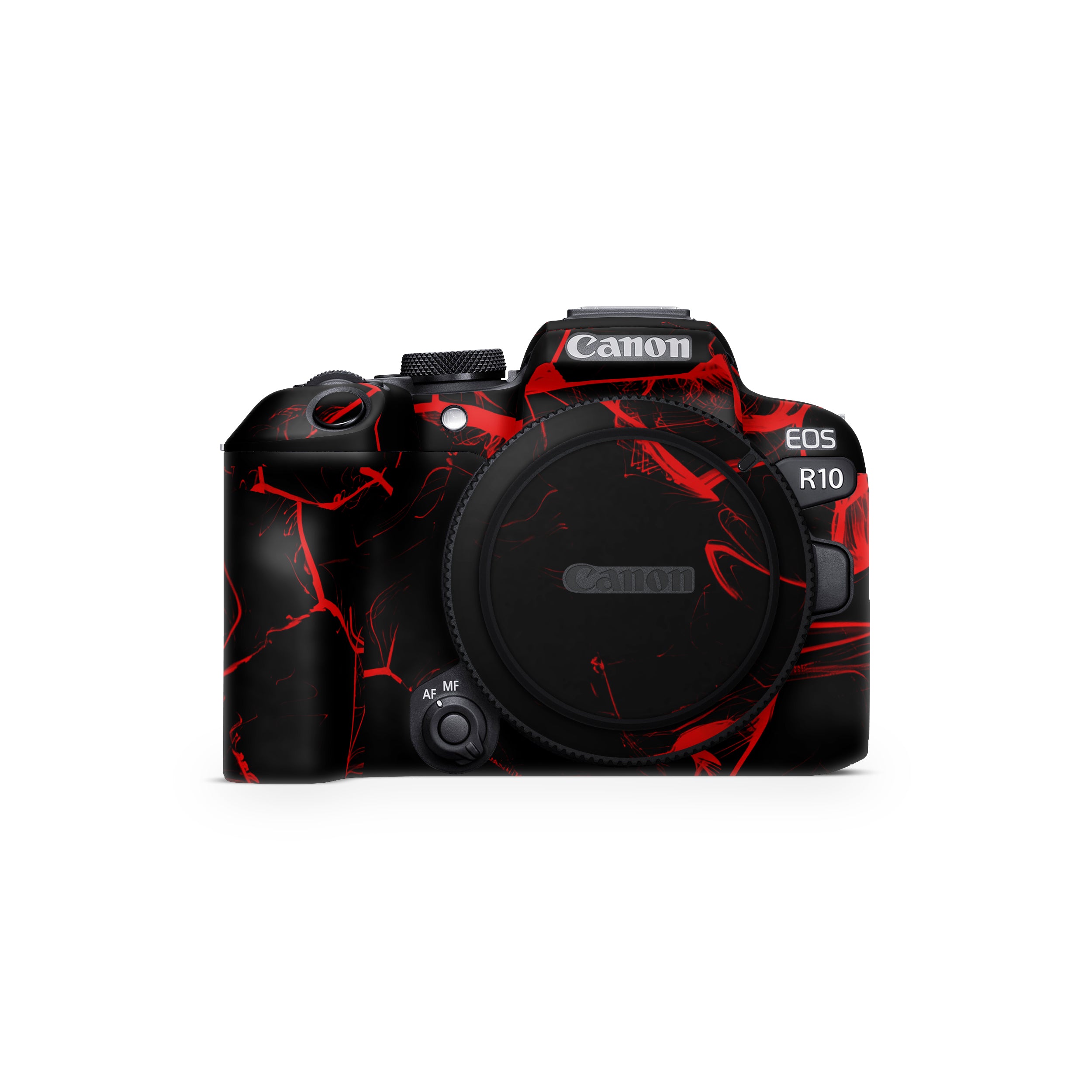 Red Neural Grid Canon EOS R10 Camera Skin