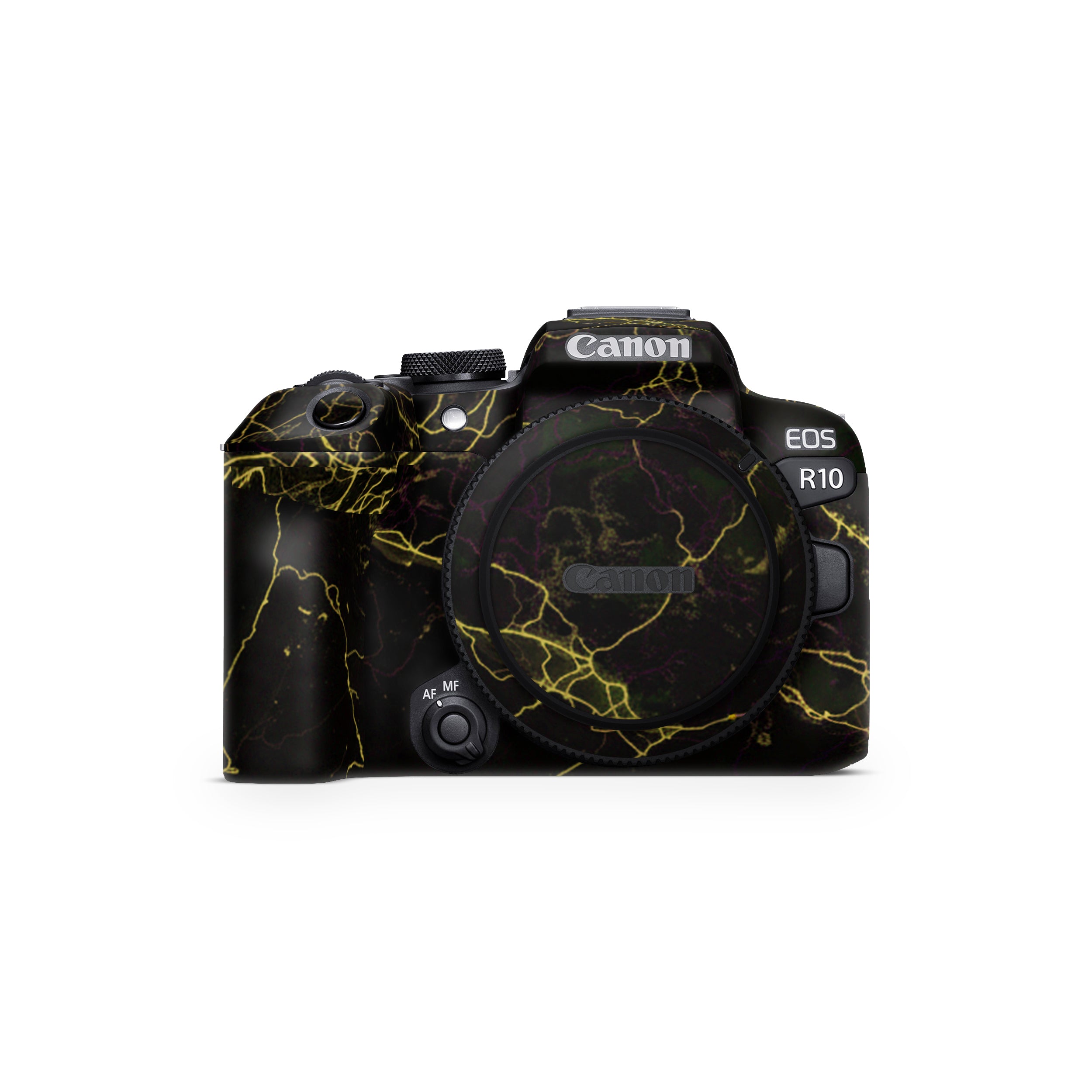 Electric Gold Veins Canon EOS R10 Camera Skin