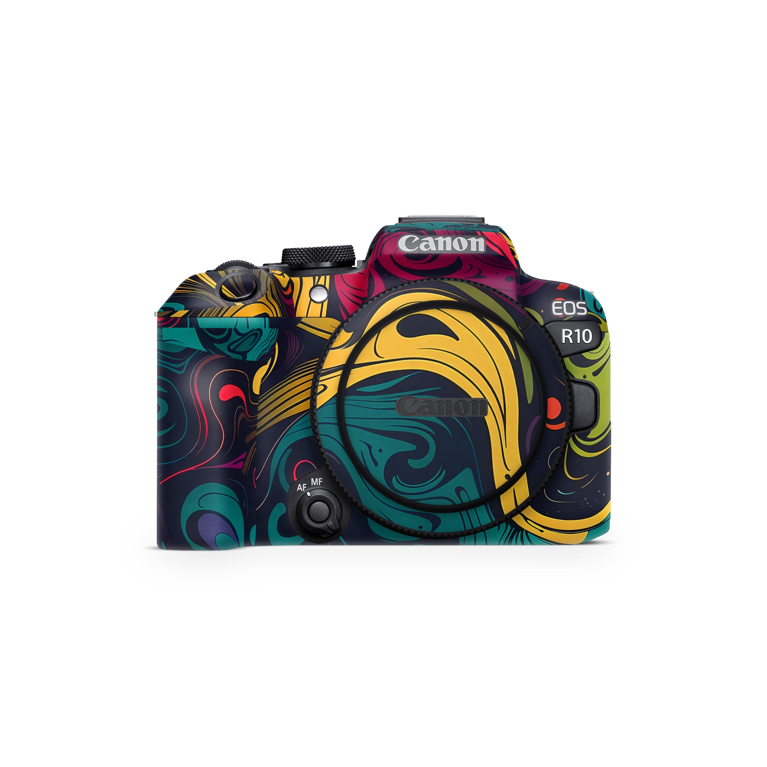 Psychedelic Color Swirl Canon EOS R10 Camera Skin