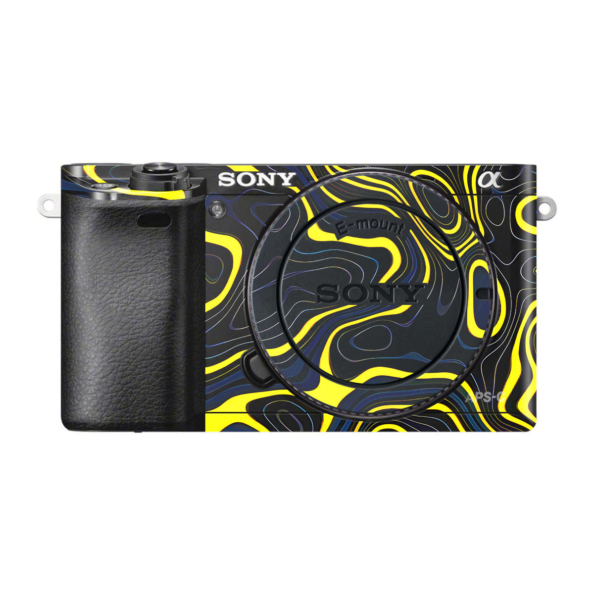 Neon Lava Contours Sony A6000 Camera Skins