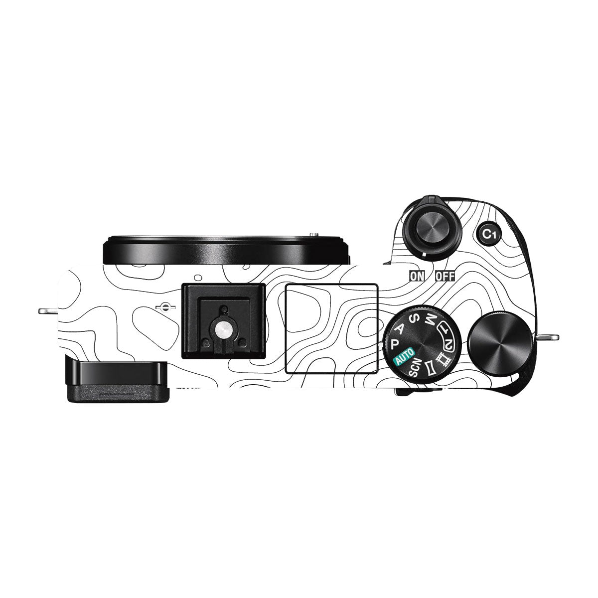 White Contour Design Sony A6000 Camera Skins