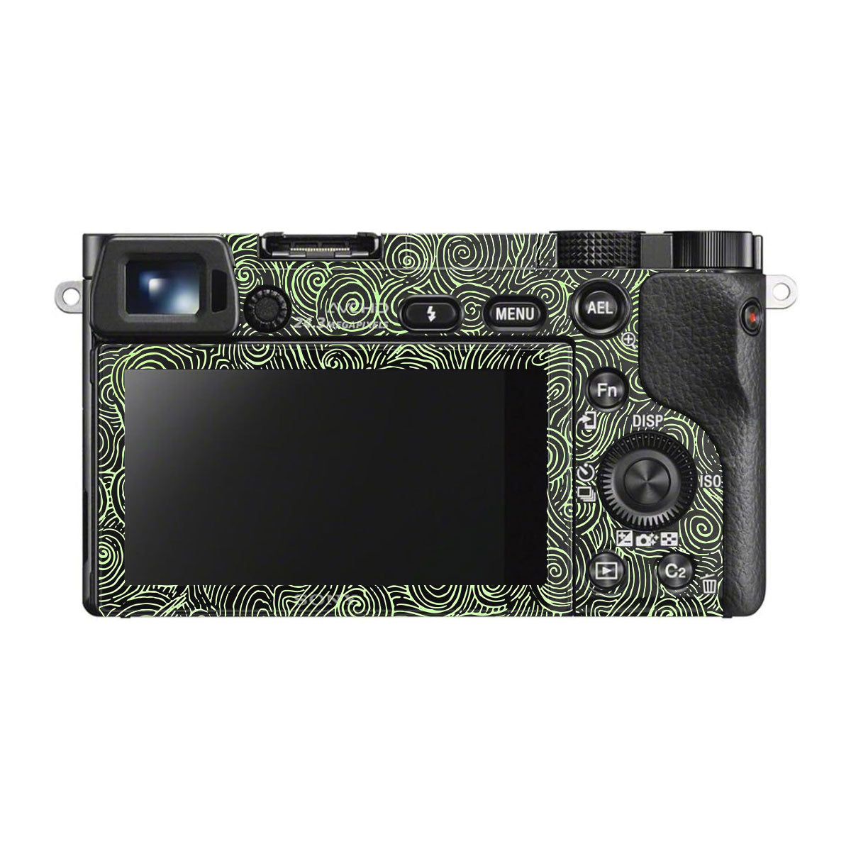 Green Spirals Sony A6000 Camera Skins