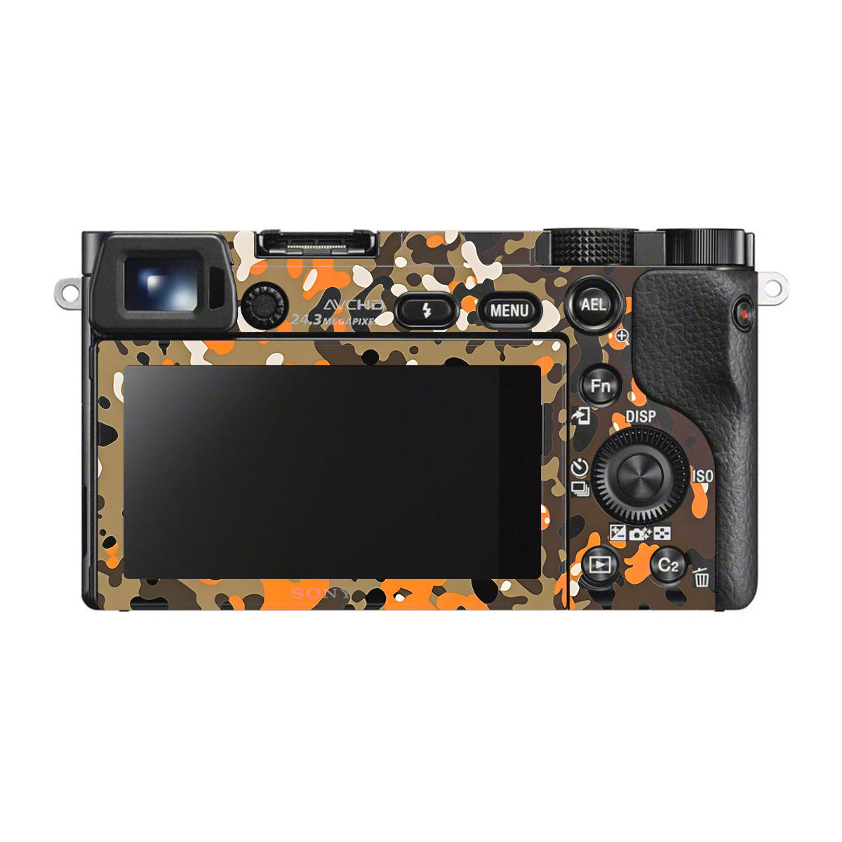 Orange Brown Spot Sony A6000 Camera Skins