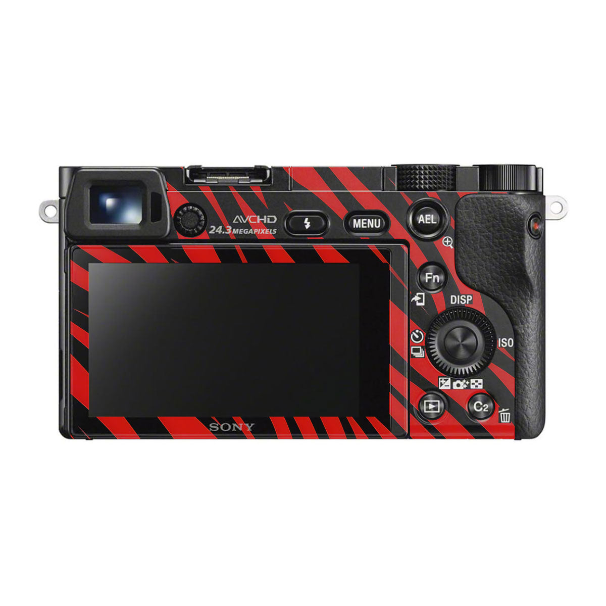Red and Black Stripes Sony A6000 Camera Skins