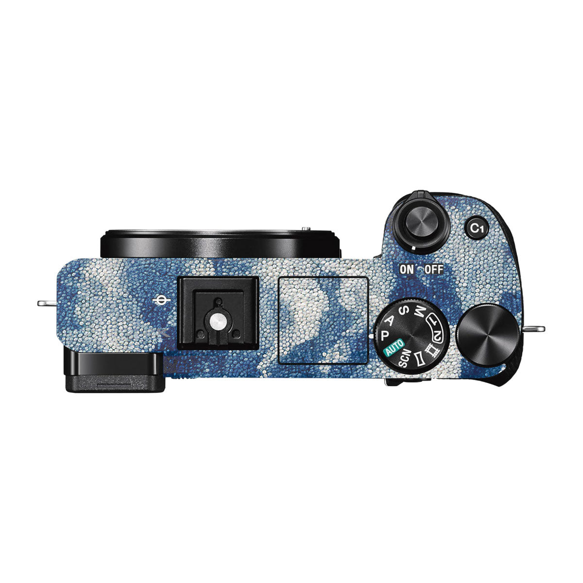 Blue Watercolor Fabric Sony A6000 Camera Skins