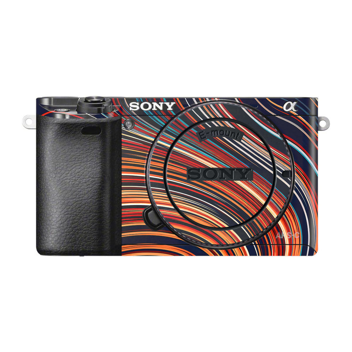 Retro Abstract Striped Swirl Sony A6000 Camera Skins