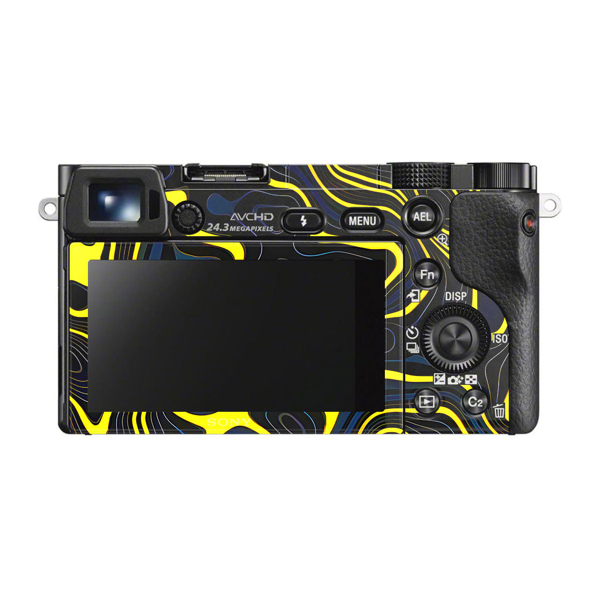 Neon Lava Contours Sony A6300 Camera Skins