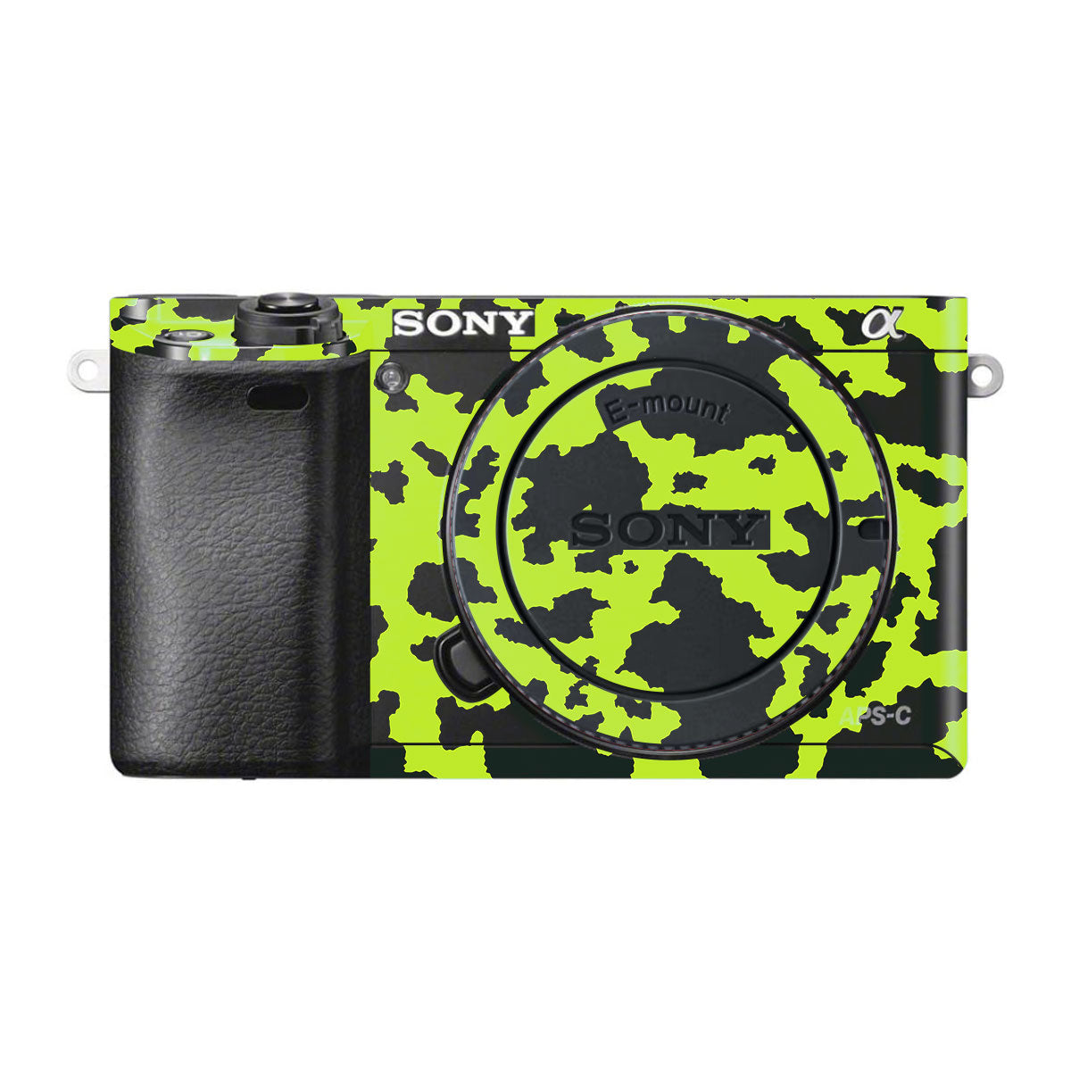 Neon Green Splatter Sony A6300 Camera Skins