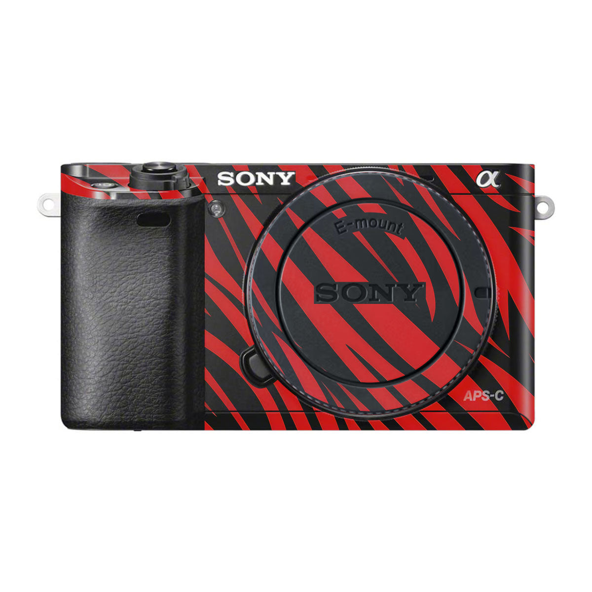 Red and Black Stripes Sony A6300 Camera Skins