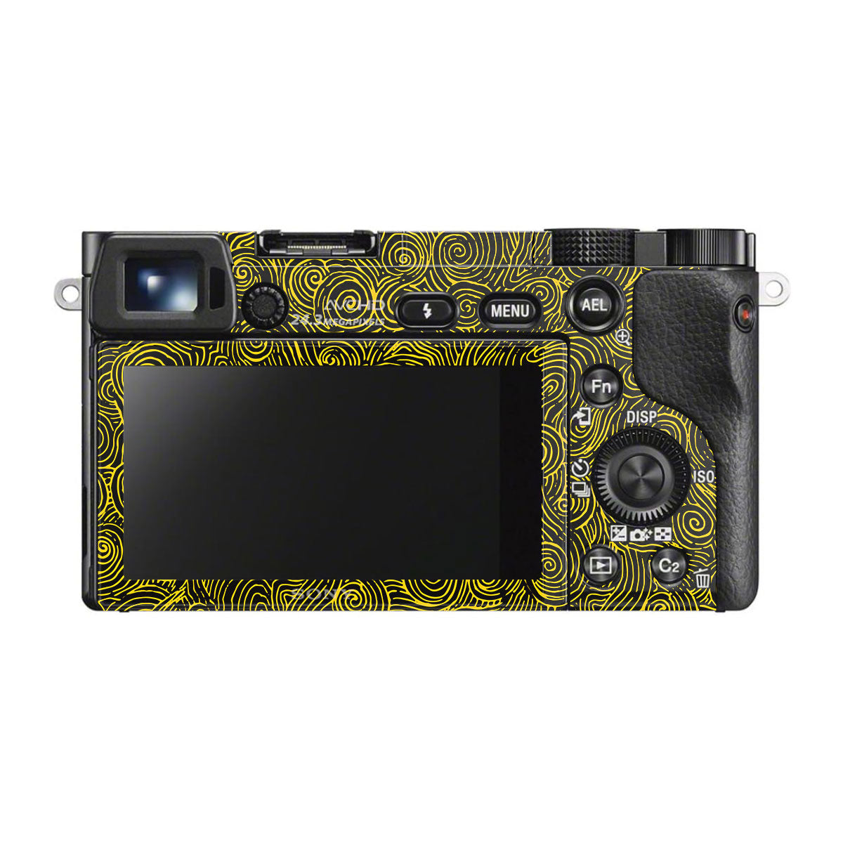 Yellow Spirals Sony A6500 Camera Skins