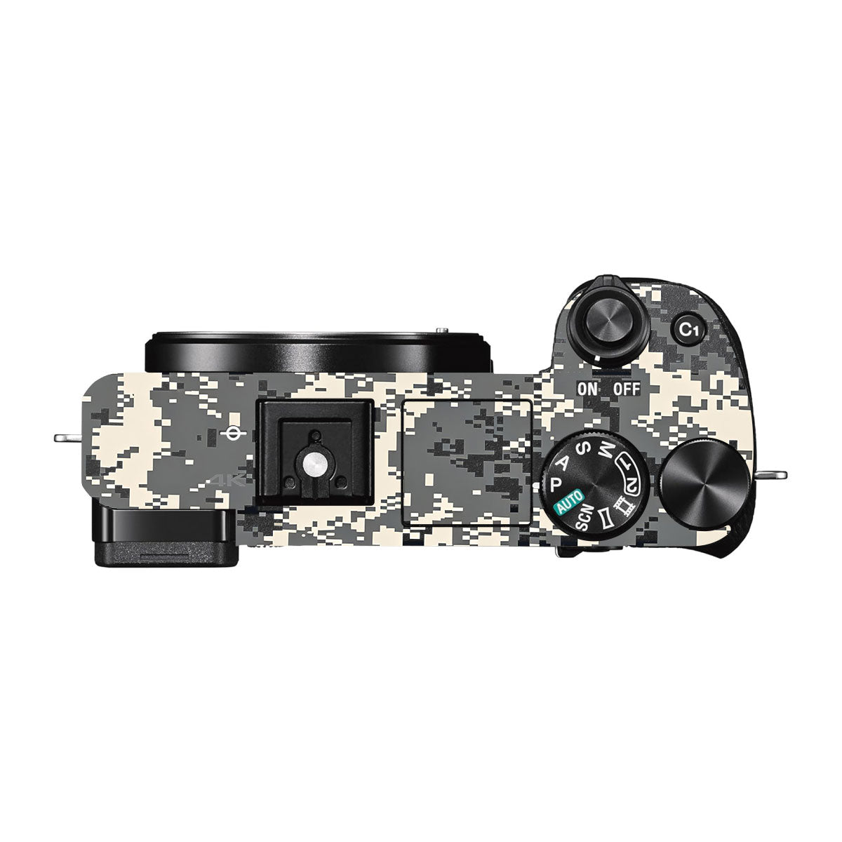 Grey Black Pixel Sony A6500 Camera Skins