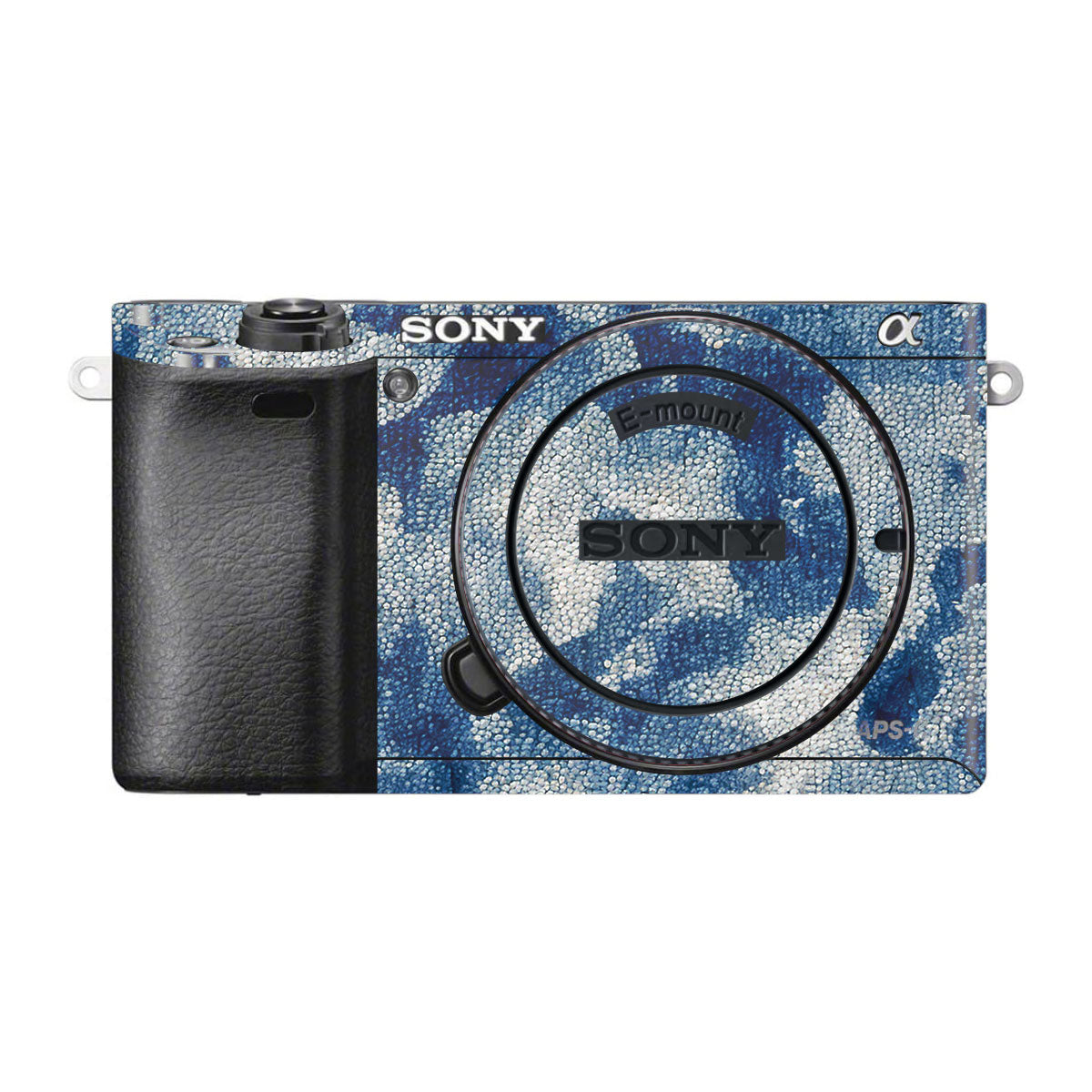 Blue Watercolor Fabric Sony A6500 Camera Skins